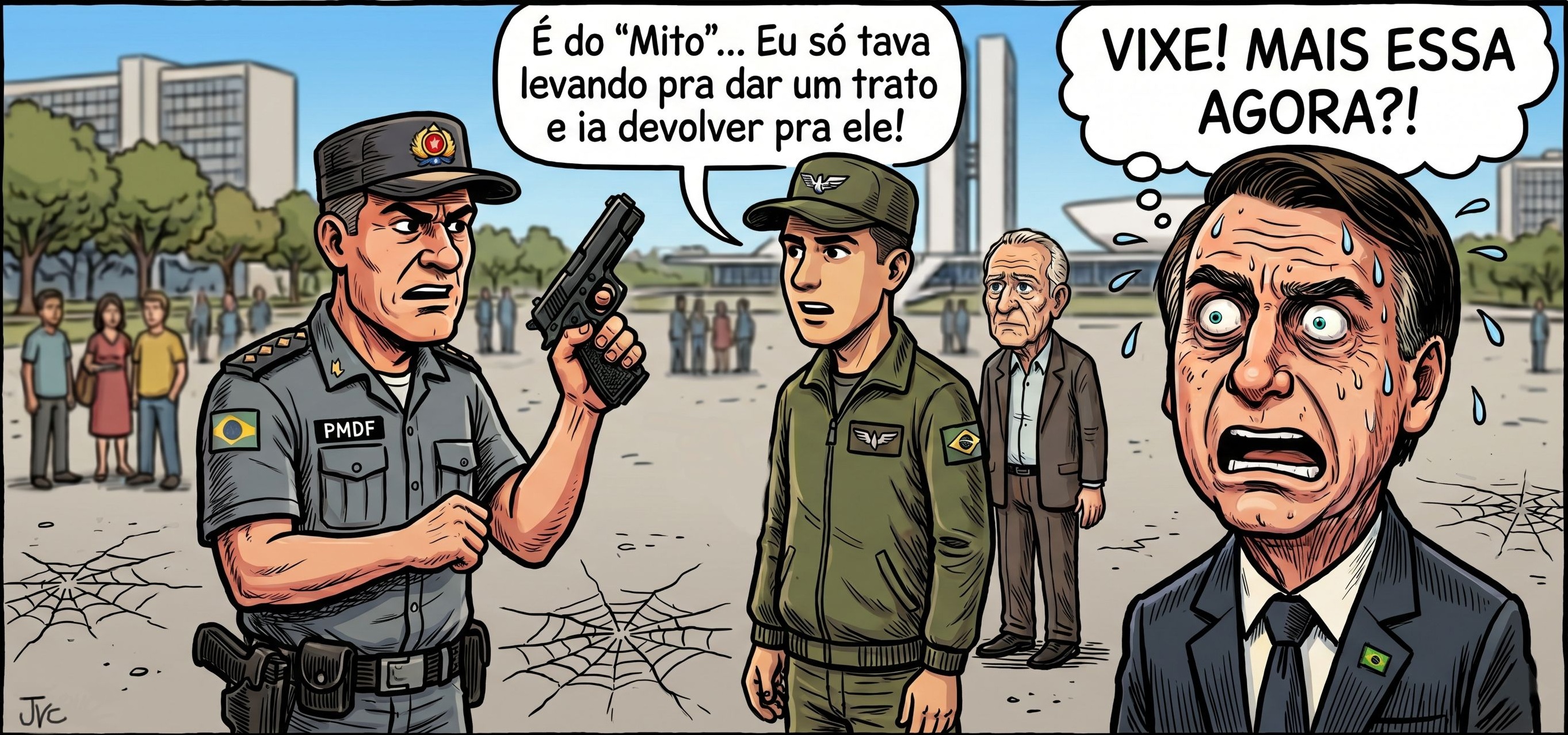 Bolsonaro com arma